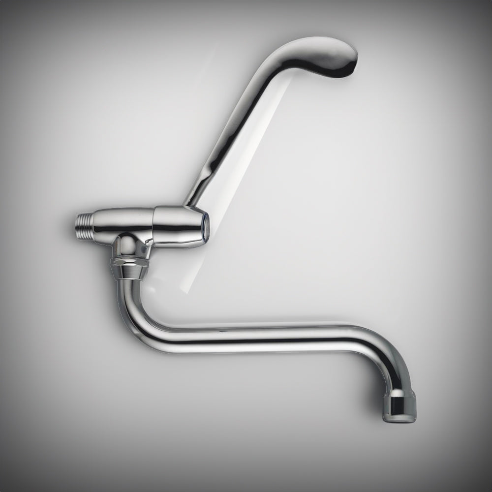 Rubinetto snodo a parete con leva clinica cromo - 1/2" — Porta & Bini