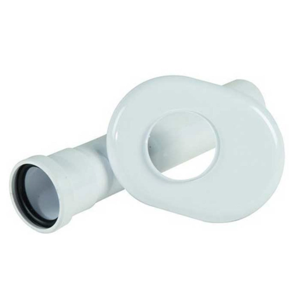 Canotto di scarico completo di rosone e o-ring 143 bianco - L.22 cm — Pucci