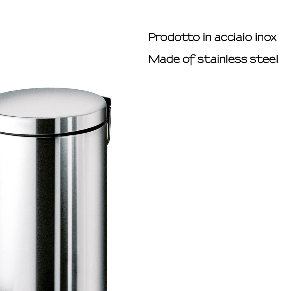 Cestino portarifiuti argentato 20 lt. — Cardinale Professional