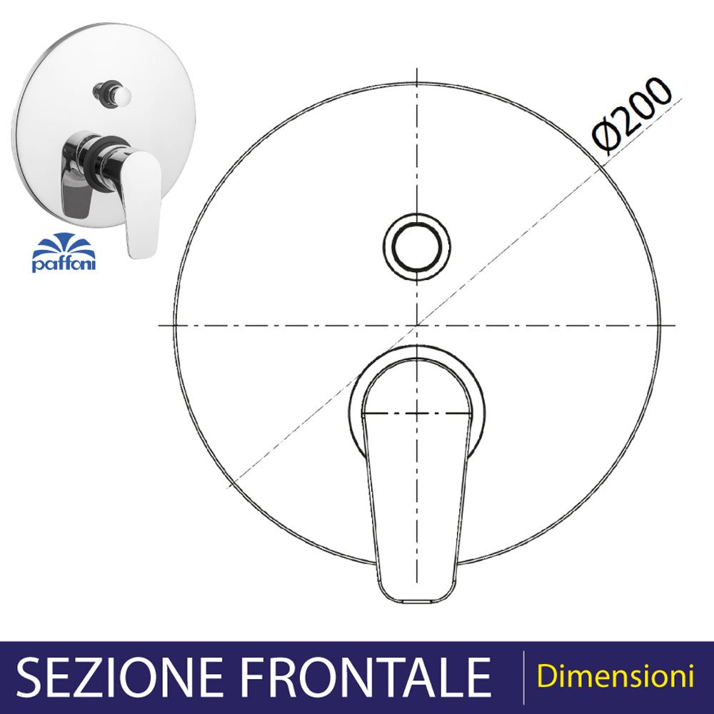 Miscelatore incasso doccia con deviatore Lime cromo — Paffoni
