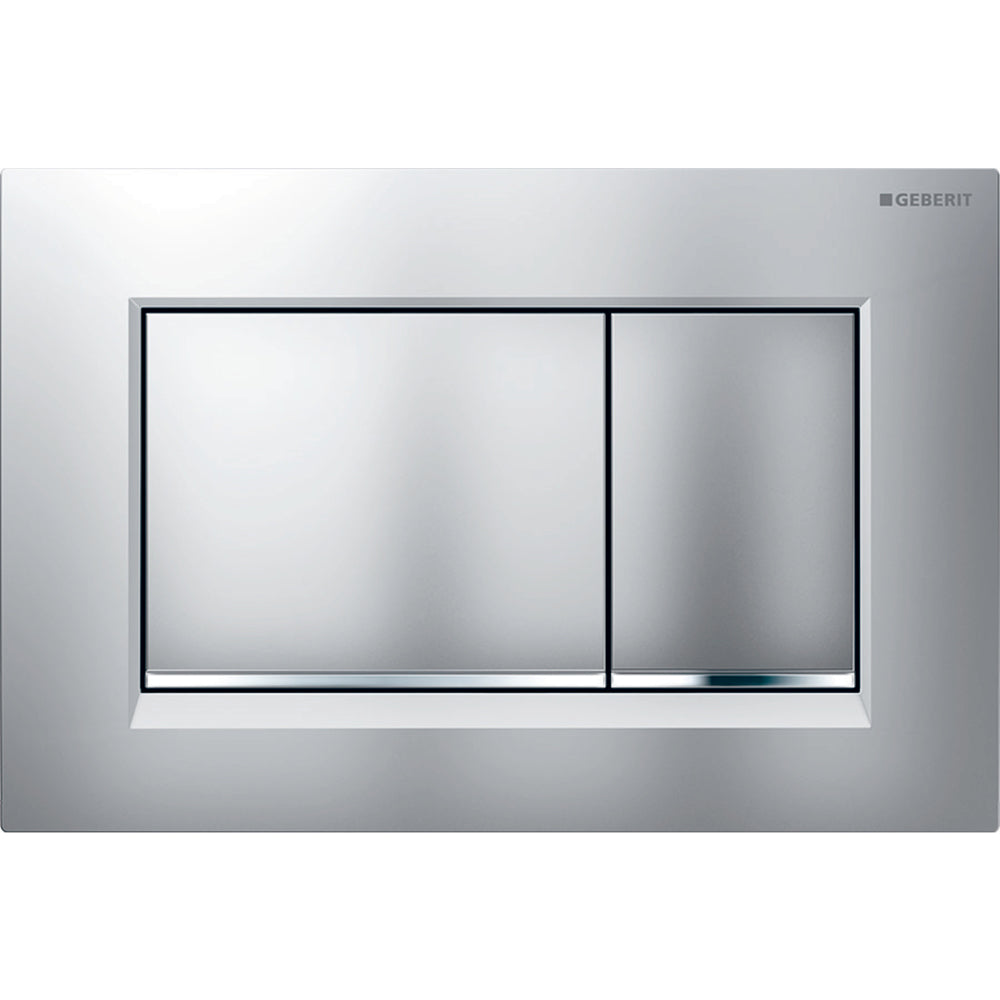 Placca di comando sigma 30" antimacchia nero Opaco/Cromata/Nero opaco — Geberit