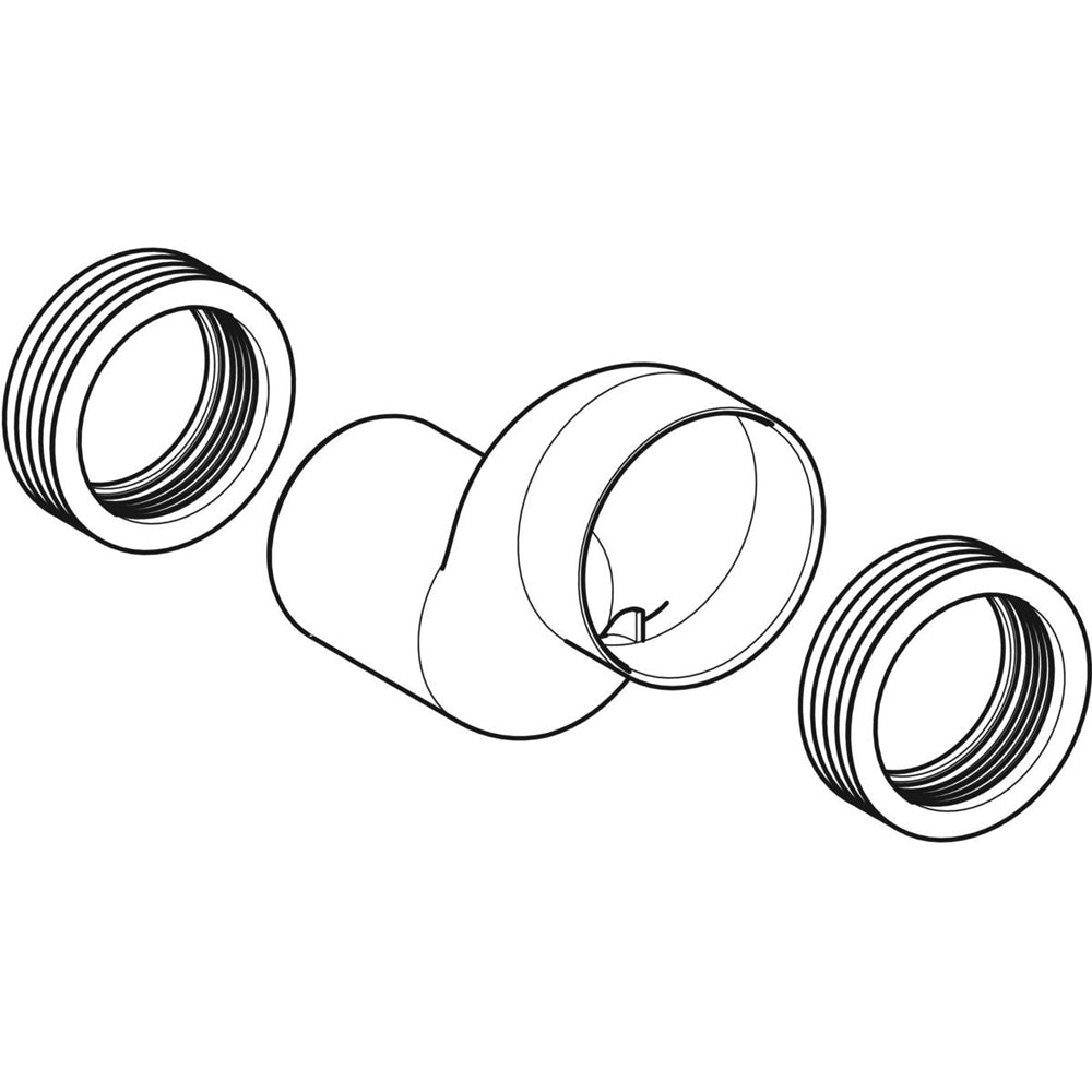 Kit raccordo diritto per vaso sospeso disassato Geberit 0° - 3 cm