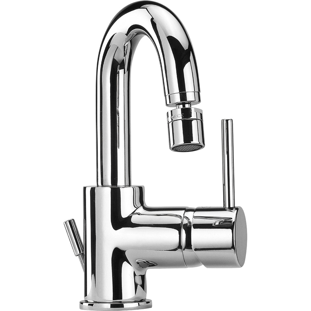 Miscelatore bidet con bocca orientabile open new DISCO" cromo + piletta 1"1/4 — Paini