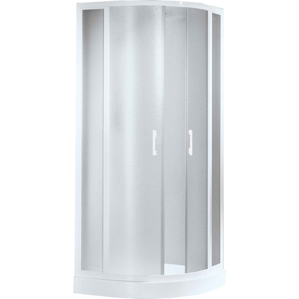 Box doccia semicircolare a 2 ante scorrevoli Miami bollicine acrilico 87.5 - 90 h 185 ap. 51 — Giava