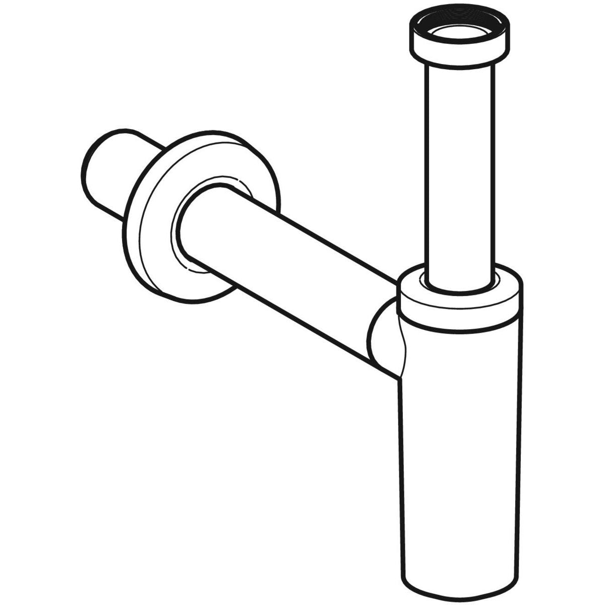 Sifone a bottiglia per lavabo cromo lucido - Ø40 x 1"1/4 — Geberit