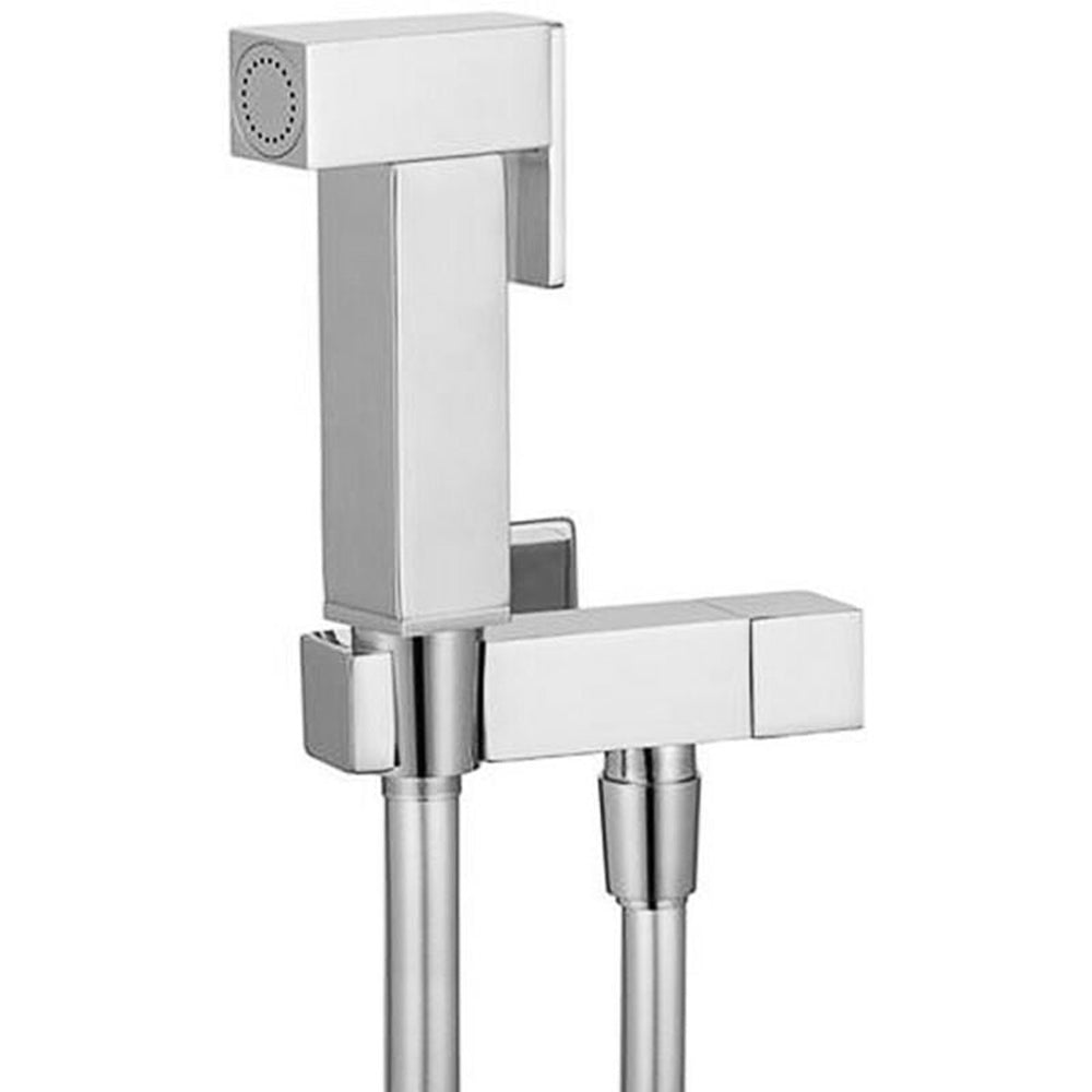 Kit doccia shut-off Karima quadrata in ottone cromo