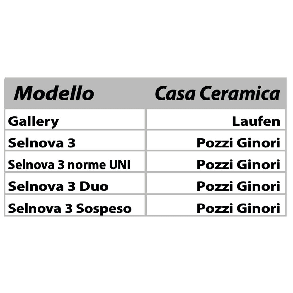 Sedile MDF poliesterato selnova 3 bianco - chiusura normale — SEBA