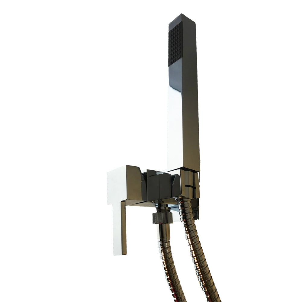 Miscelatore incasso quadrato con supporto integrato cromo - 1/2" m