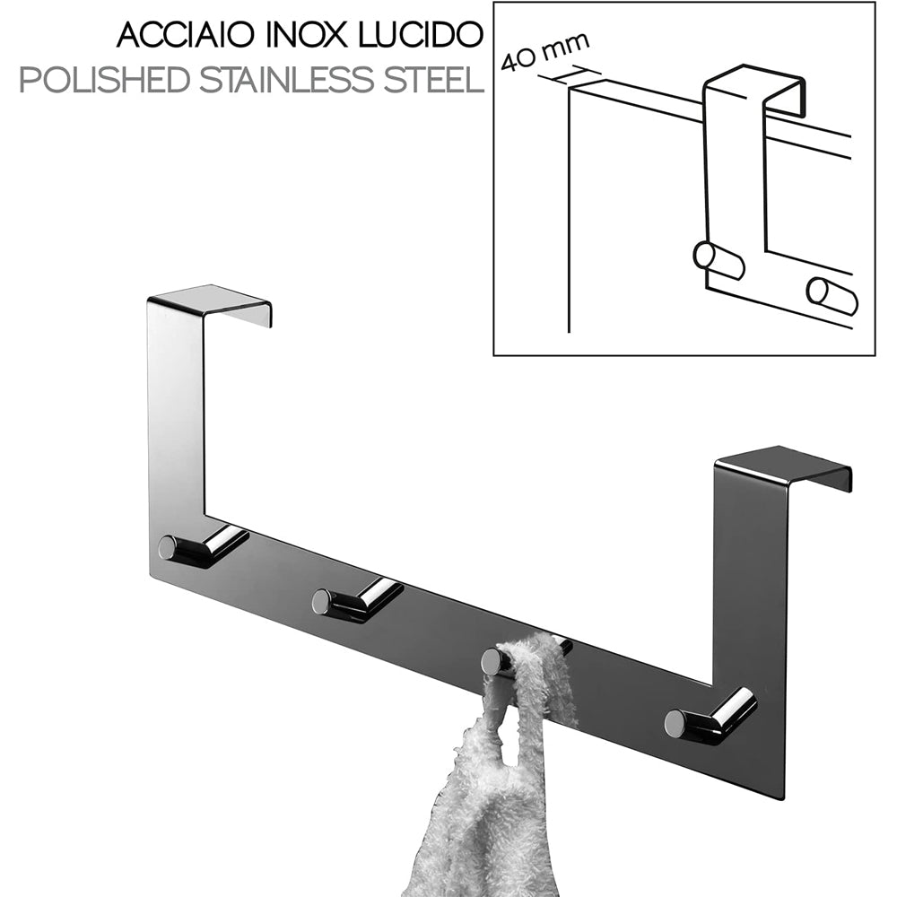 Appendiabiti quadruplo sopraporta 40 x 7,2 x 12,2 cm — GEDY