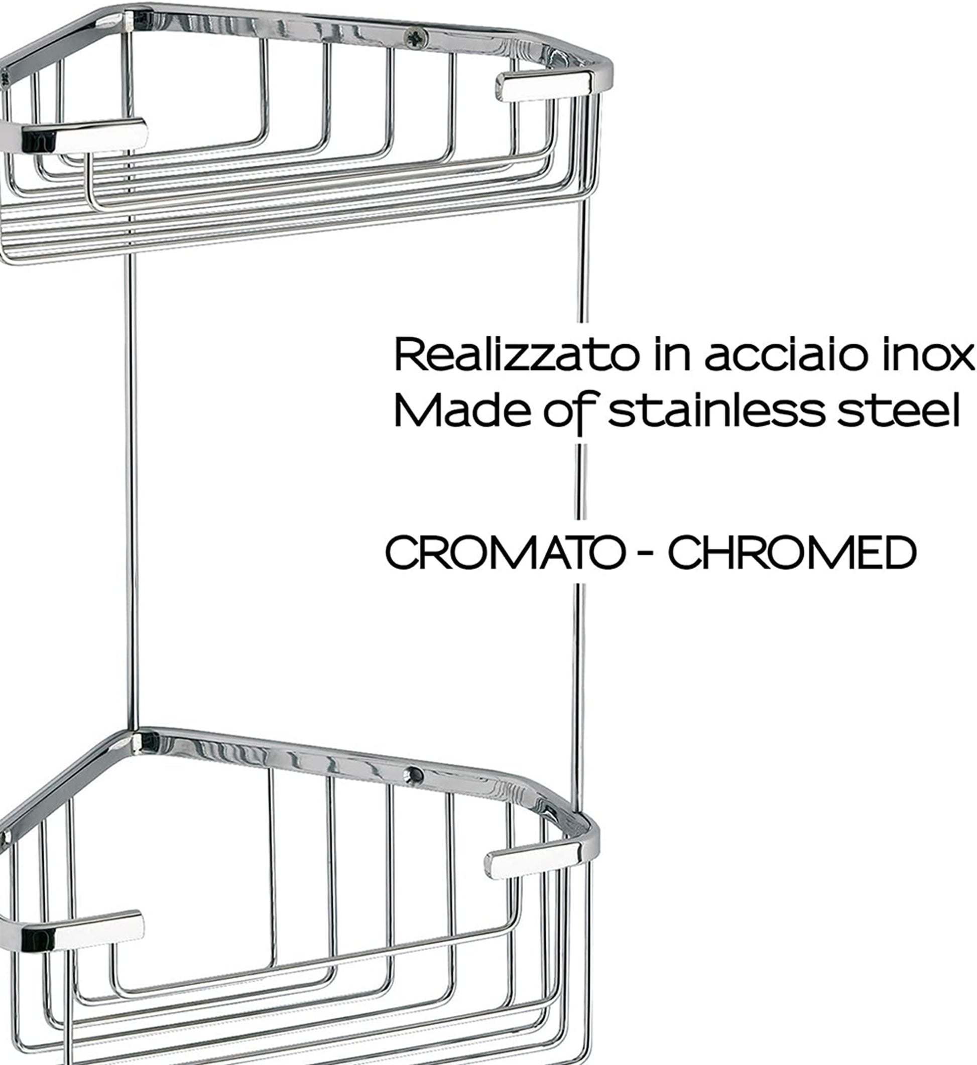 Angoliera doccia in filo America 2 ripiani — GEDY