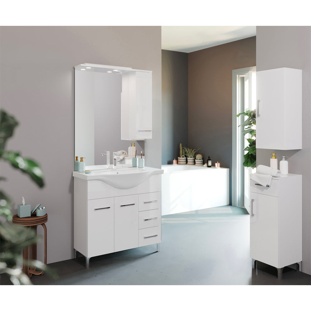Composizione mobile da bagno Beta85 bianco lucido — Savini Due