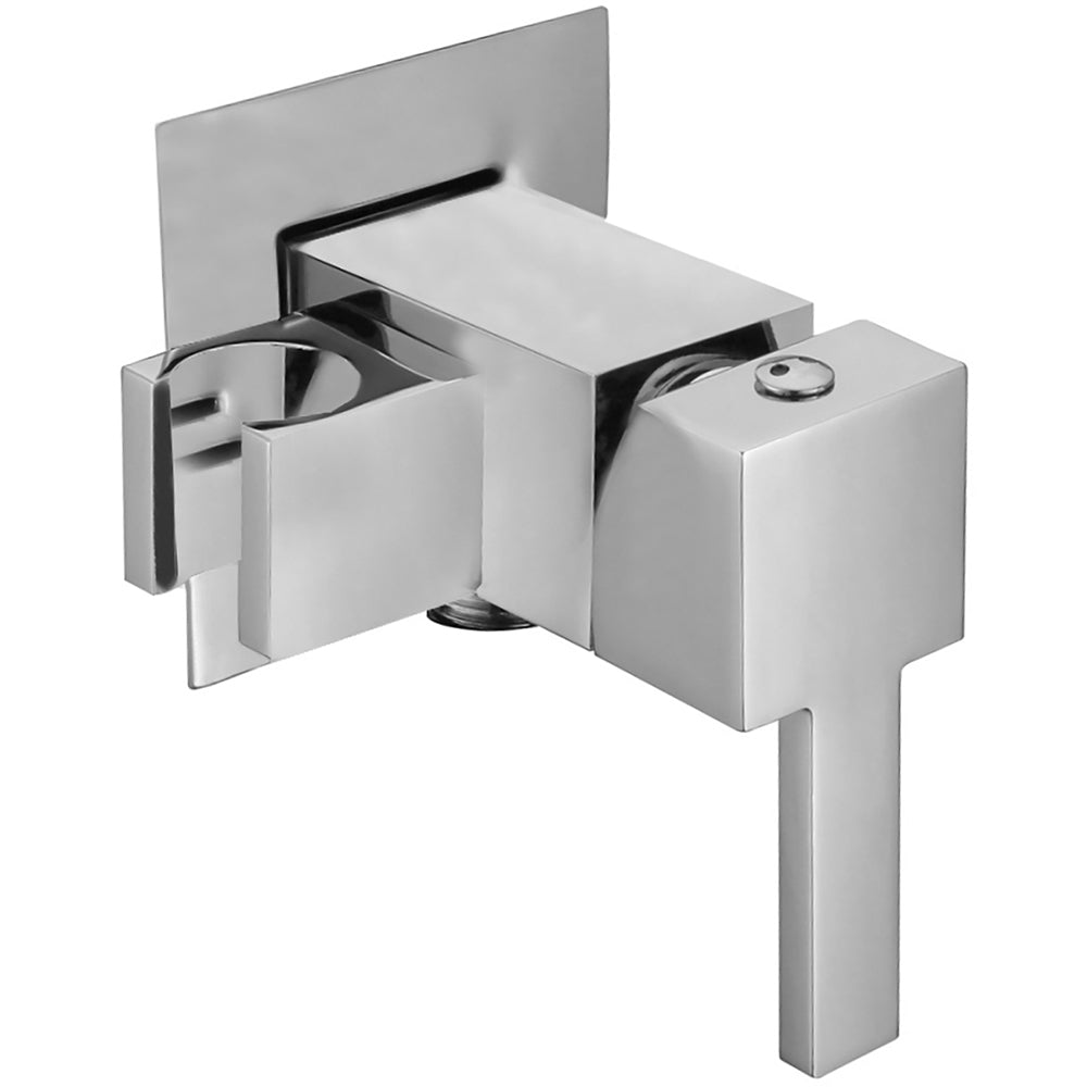 Miscelatore incasso quadrato con supporto integrato cromo - 1/2" m