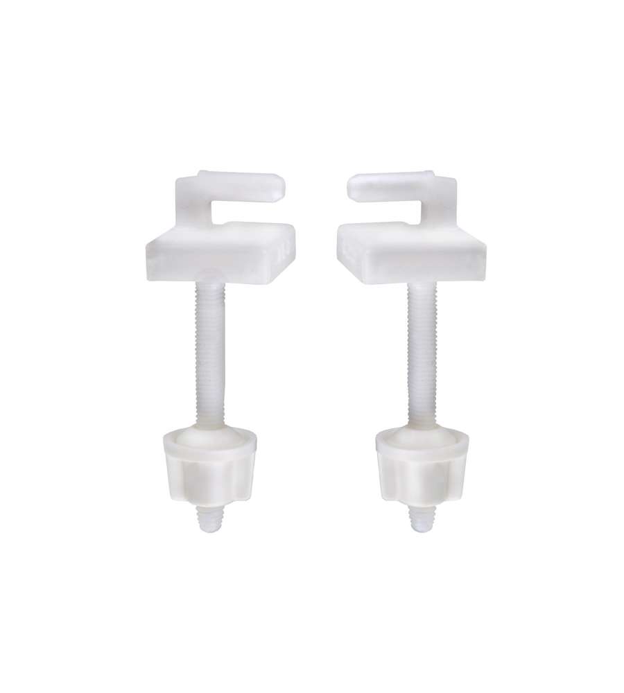 Coppia di cerniere in PVC per sedili in ABS bianco