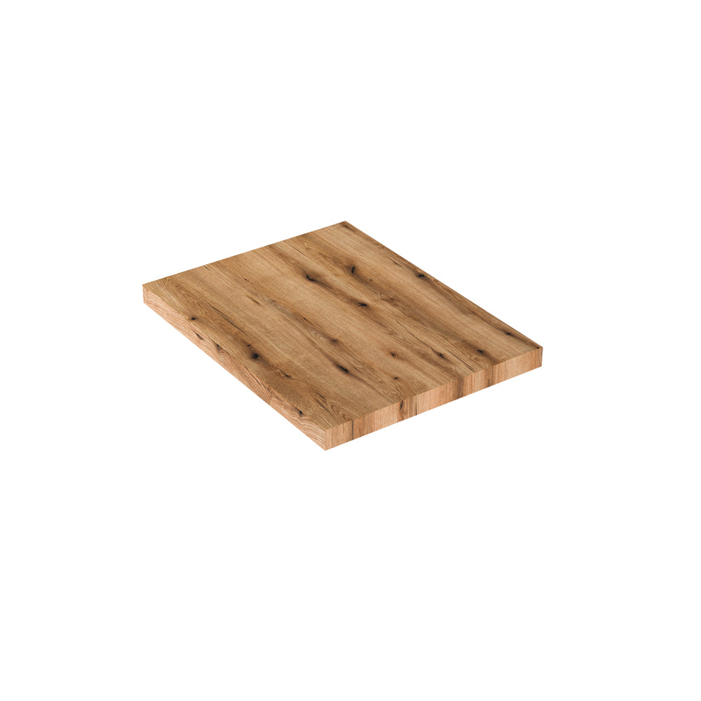 Mensolone Linea per lavabo d'appoggio rovere naturale L.120 x P.46 x H.3,8 cm — Savini Due