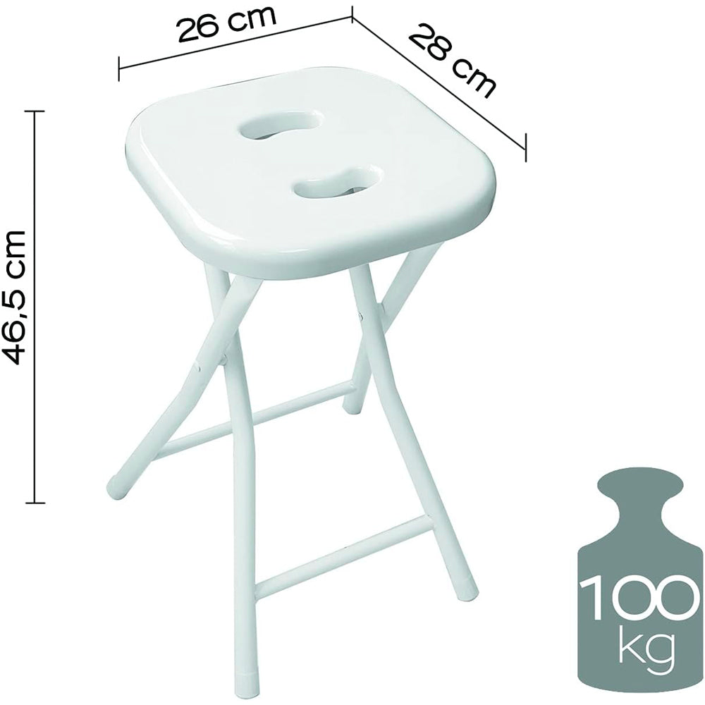 Sgabello da bagno richiudibile bianco — GEDY