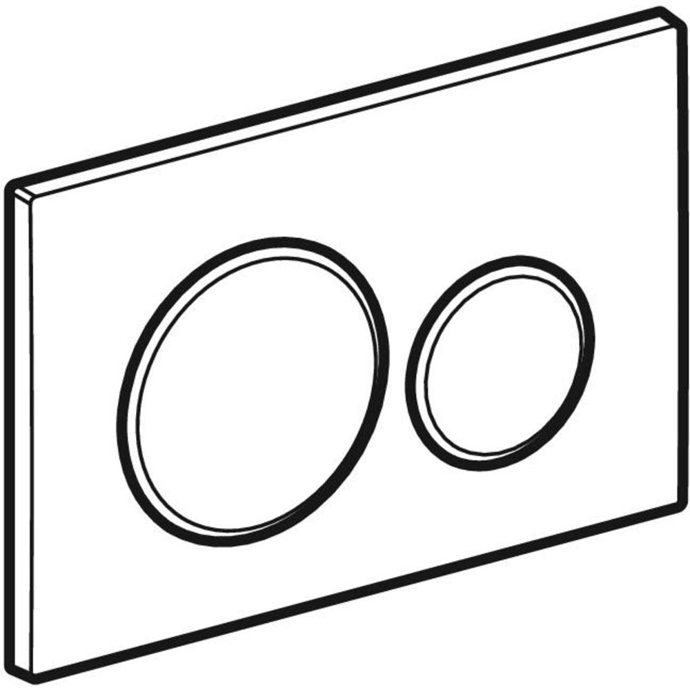 Placca di comando sigma 20" nero Opaco/Cromato/Nero opaco* — Geberit