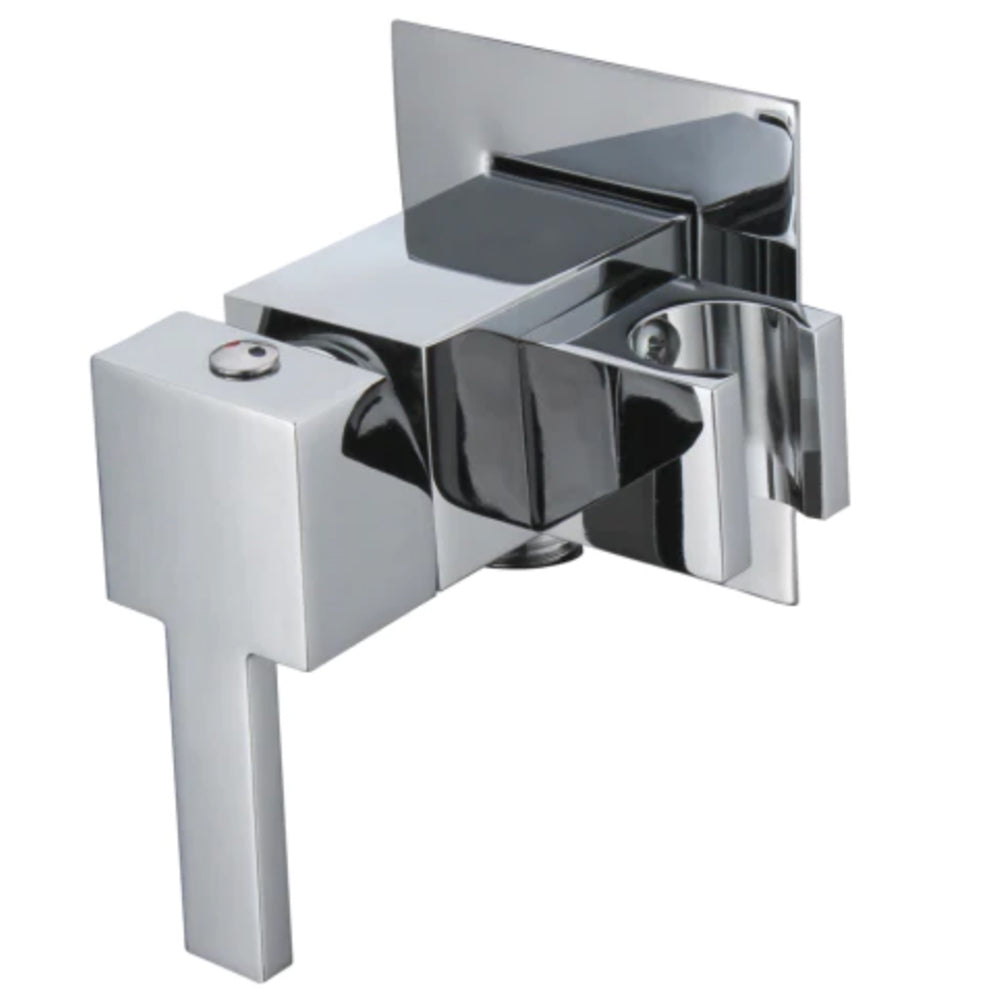 Miscelatore incasso quadrato con supporto integrato cromo - 1/2" m