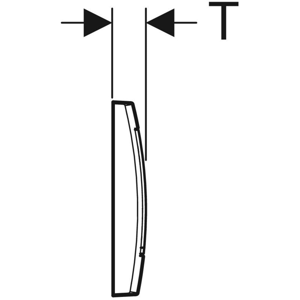 Placca di comando twinline 30" Cromo/Satinato/Cromo — Geberit