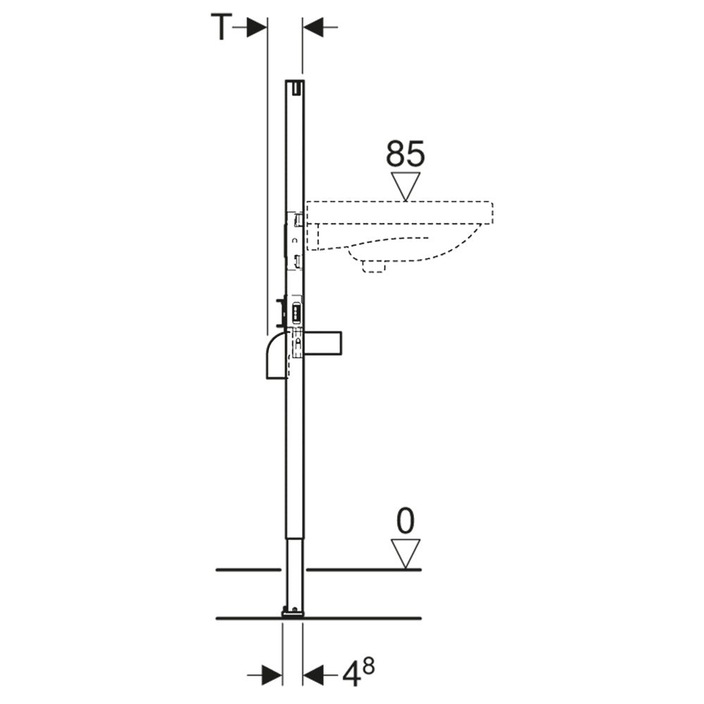Modulo Duofix per lavabo sospeso su cartongesso cm 112 — Geberit