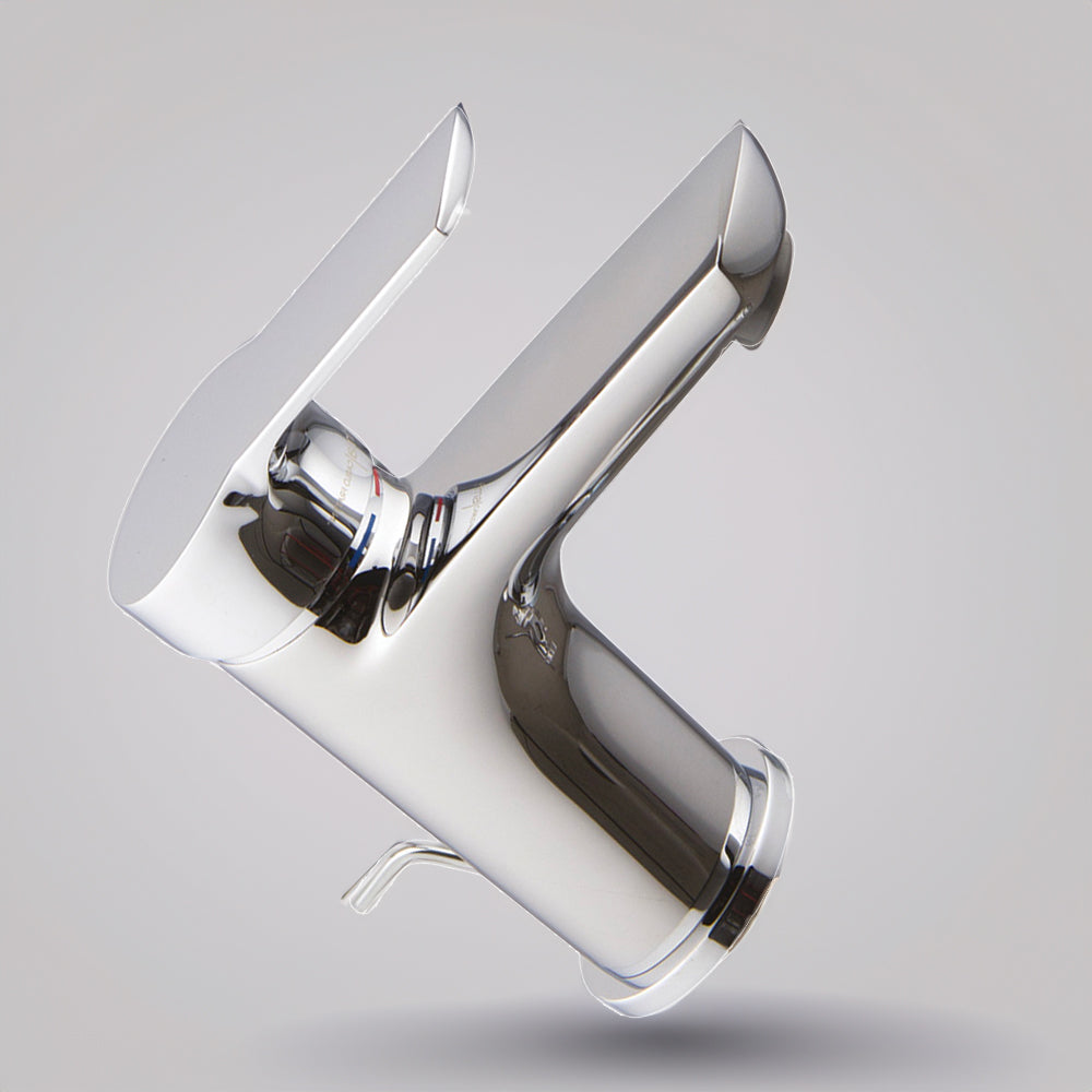 Miscelatore lavabo serie 4" leva chiusa cromo + piletta 1"1/4 — FIMA