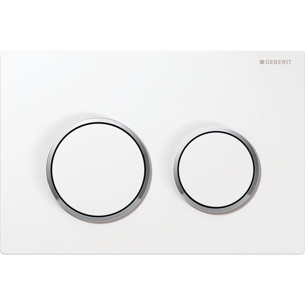 Placca di comando omega 20" Bianco/ Cromato/ bianco — Geberit