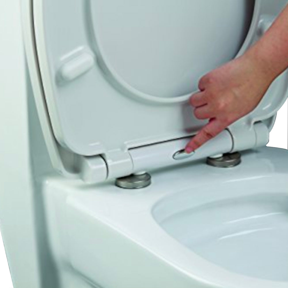 Sedile termoindurente universale a sgancio rapido bianco - chiusura normale — Cardinale Professional
