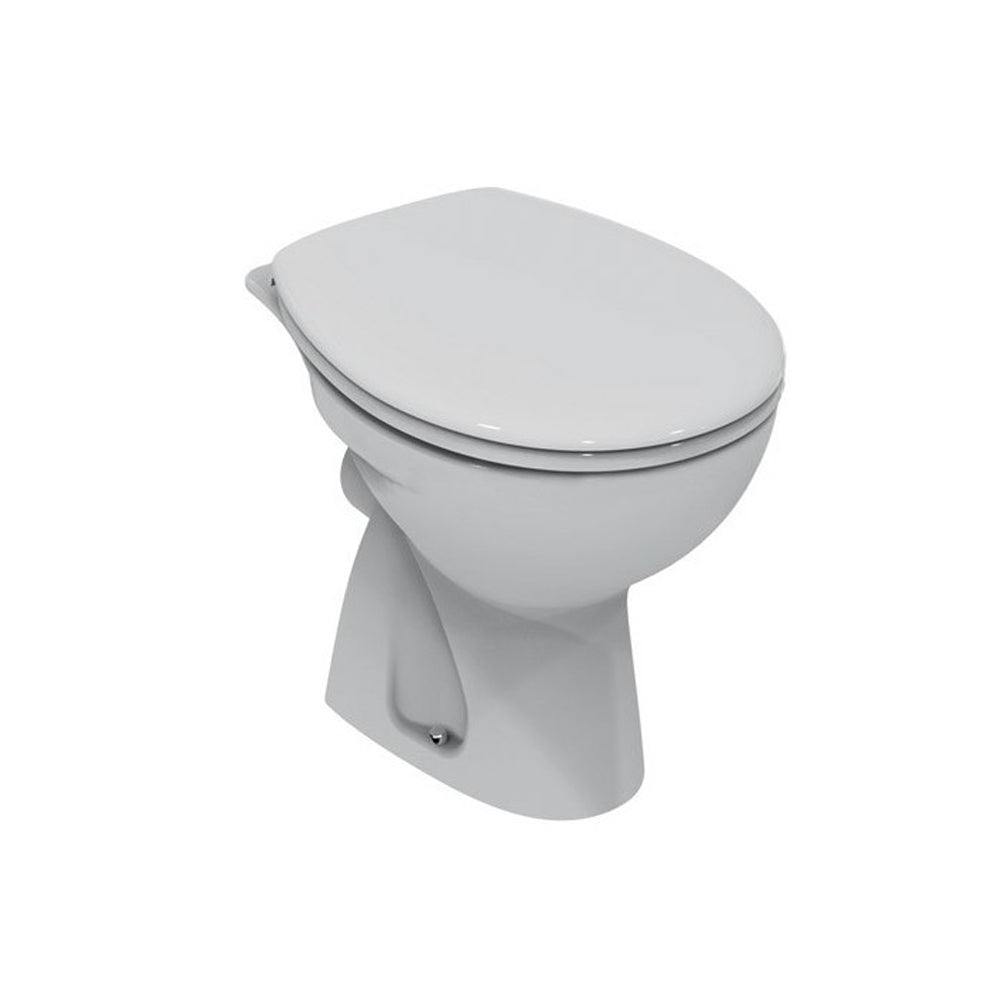 Sedile MDF poliesterato quarzo bianco - chiusura normale — SEBA