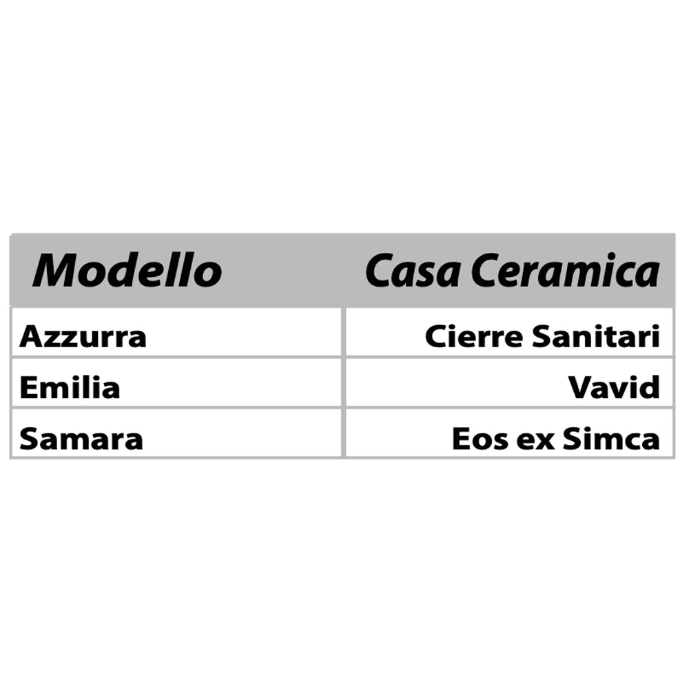 Sedile MDF poliesterato emilia bianco - chiusura normale — SEBA