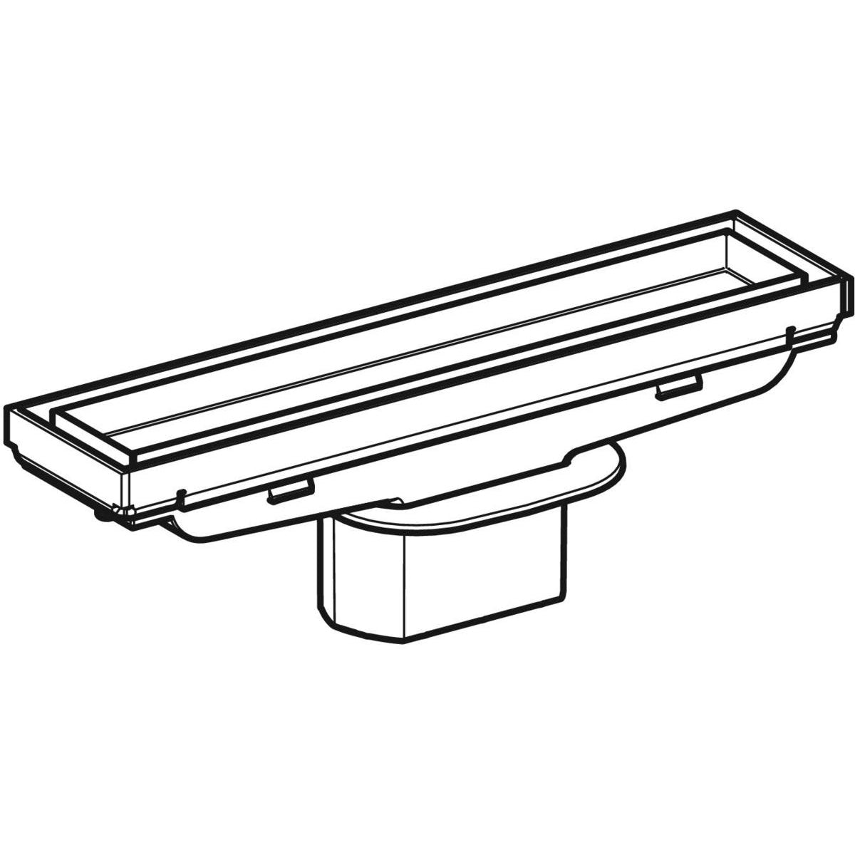 Canalina doccia cleanline PIASTRELLABILE" personalizzabile / acciaio INOX spazzolato — Geberit