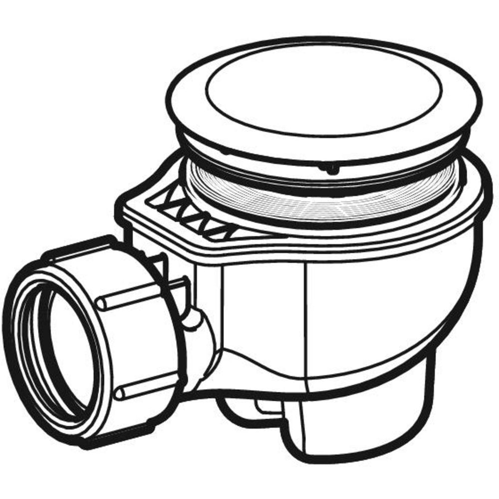 Piletta di scarico per piatto doccia Ø60 con piattello uscita Ø40 x H.85 mm — Geberit