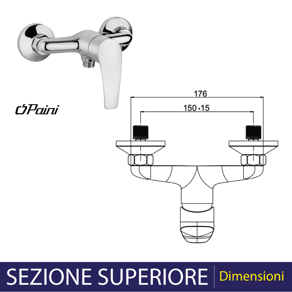 Miscelatore esterno doccia new BERRY" cromo — Paini