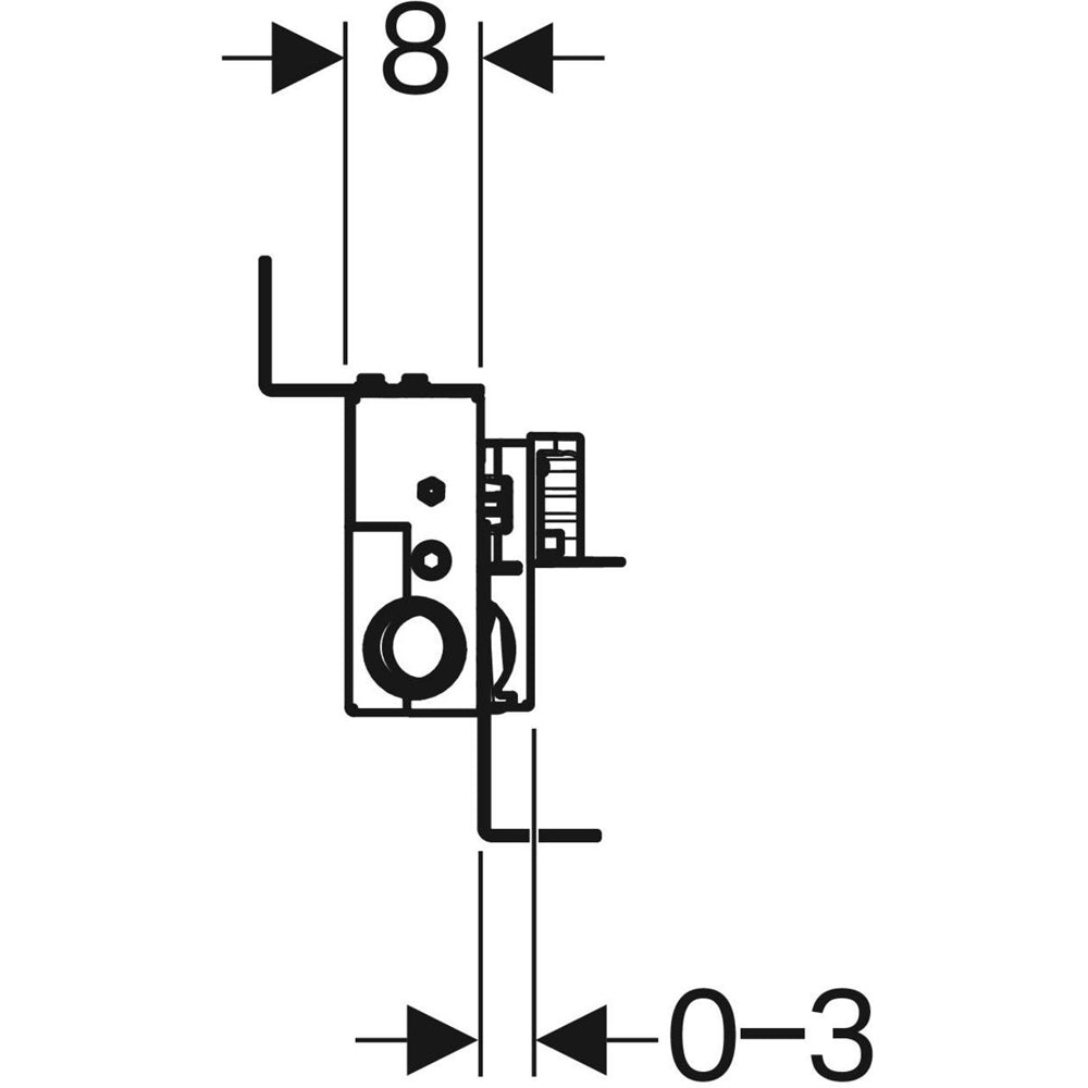 Modulo Combifix per doccia con scarico a parete Geberit per massetto H.65-90 mm