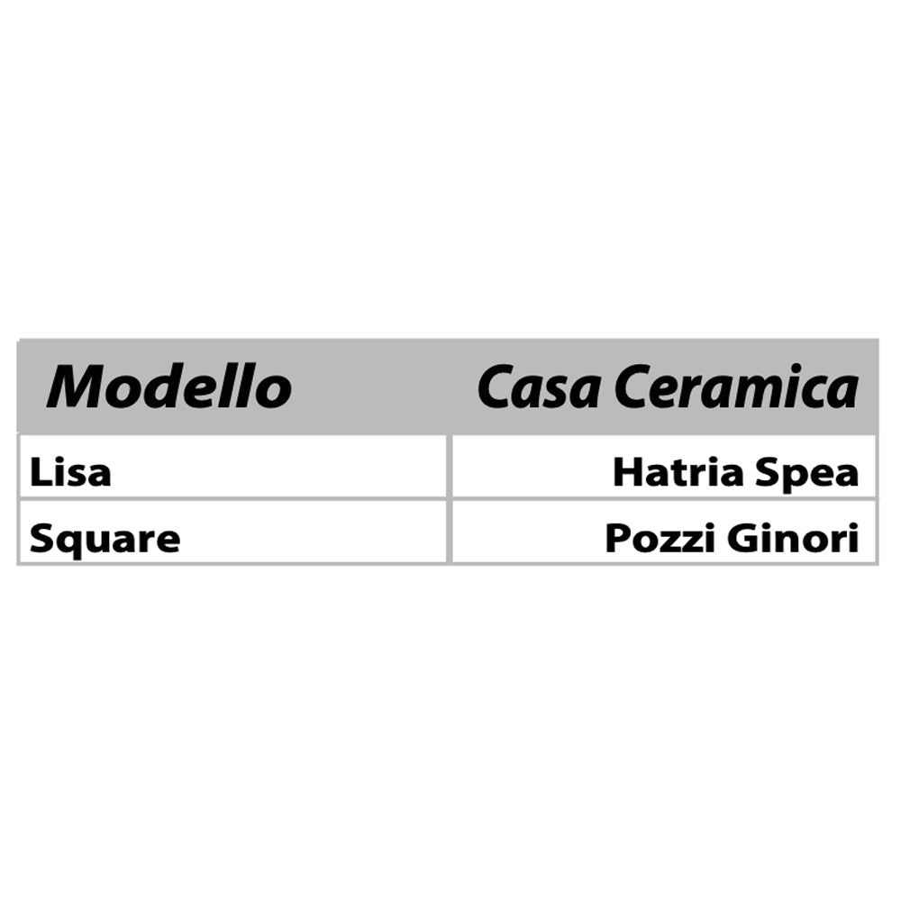 Sedile MDF poliesterato square bianco - chiusura normale — SEBA