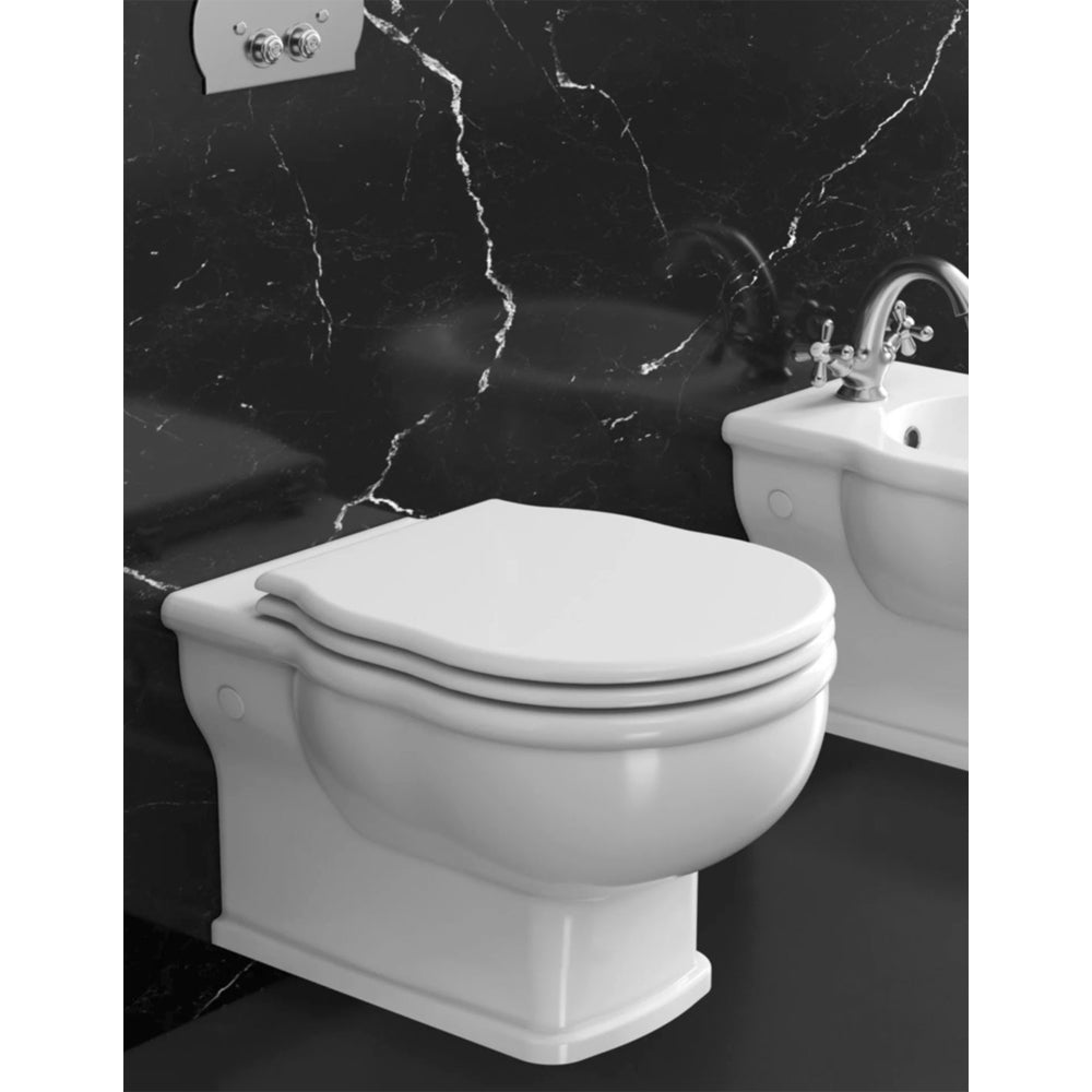 Sedile colato boheme bianco — Sapal Copriwater