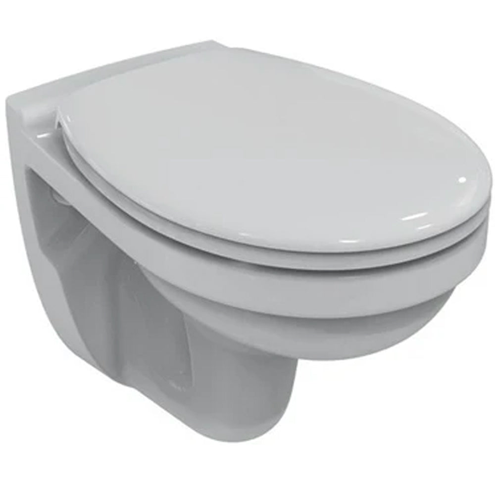Sedile MDF poliesterato quarzo bianco - chiusura normale — SEBA