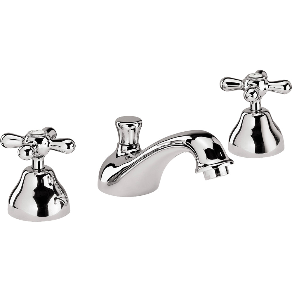 Batteria lavabo a tre fori Liberty cromo + piletta 1"1/4 — Paini