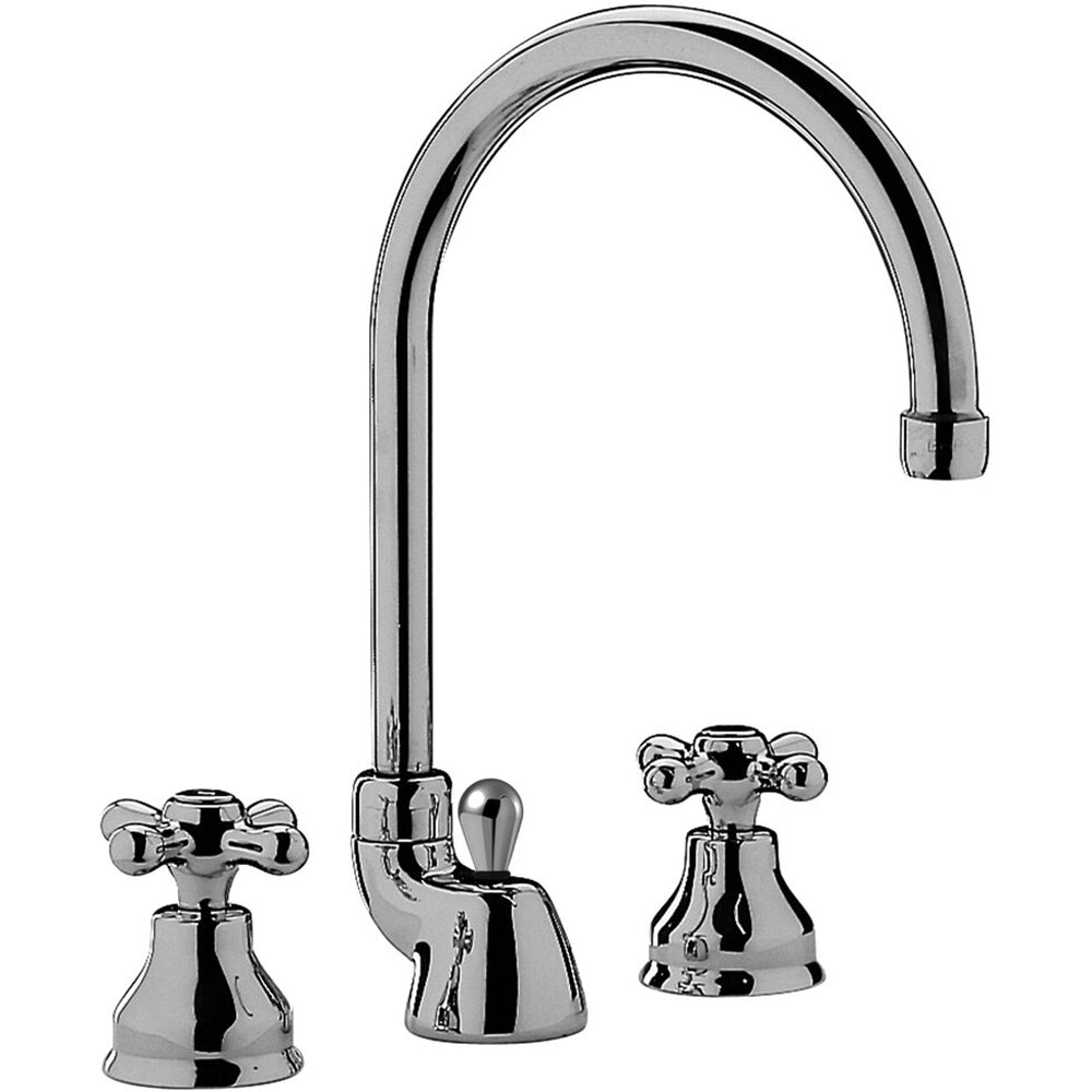 Batteria lavabo a bocca alta iris cromo + piletta 1"1/4 — Paffoni