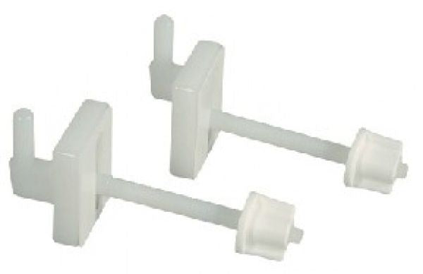 Coppia di cerniere in PVC per sedili in ABS bianco