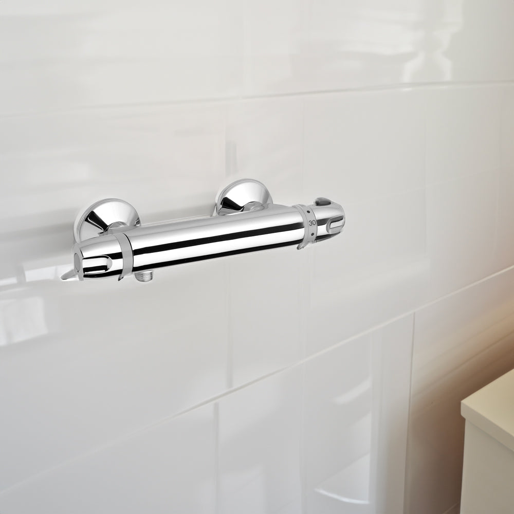 Miscelatore doccia esterno termostatico 2t cromo — Paini