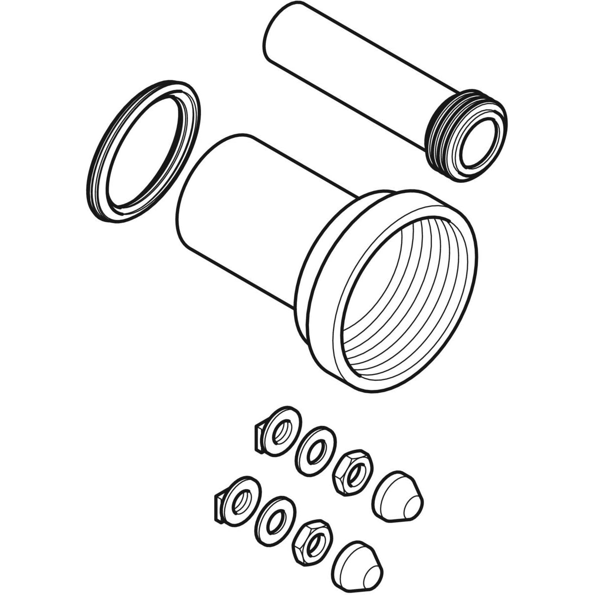 Kit manicotti di allacciamento per vaso sospeso Ø110 mm — Geberit