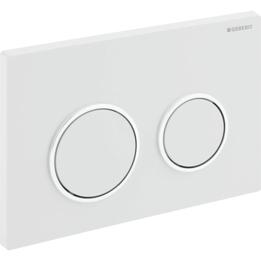 Placca di comando omega 20" Bianco/ Cromato/ bianco — Geberit