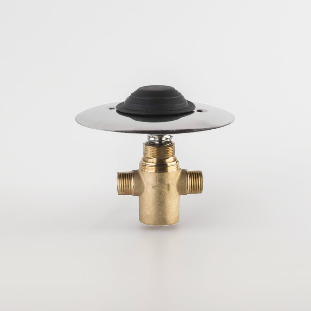 Rubinetto incasso a pedale temporizzato installazione a pavimento piastra Ø 127 mm — MCM
