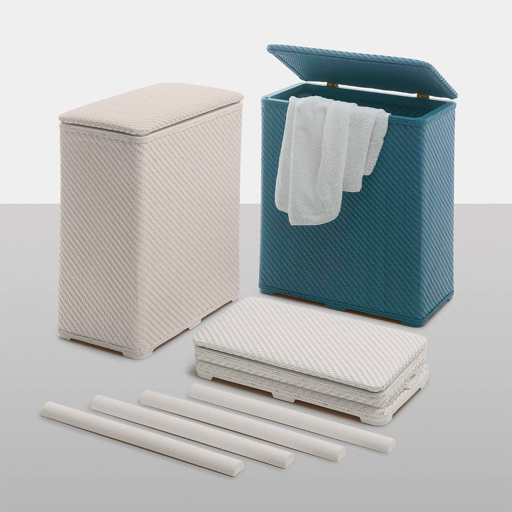 Cesto portabiancheria a scatola Ambrogio beige — GEDY