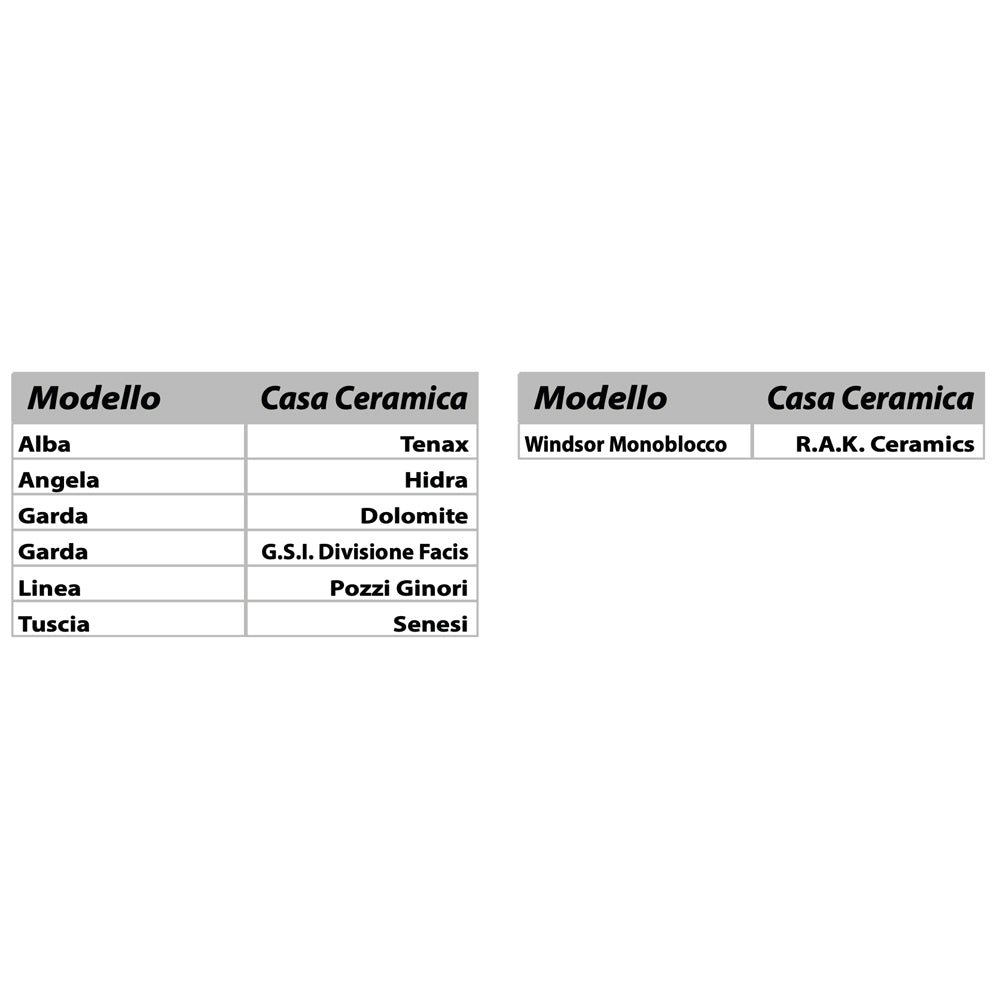 Sedile MDF poliesterato linea bianco - chiusura normale — SEBA