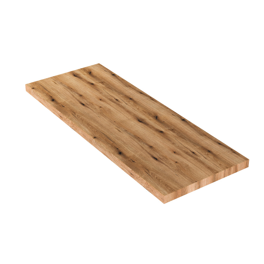Mensolone Linea per lavabo d'appoggio rovere naturale L.120 x P.46 x H.3,8 cm — Savini Due
