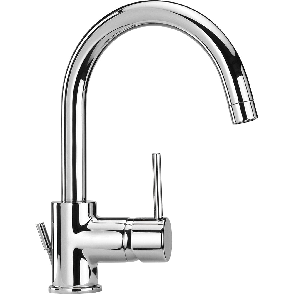 Miscelatore lavabo open new DISCO" bocca orientabile cromo + piletta 1"1/4 — Paini