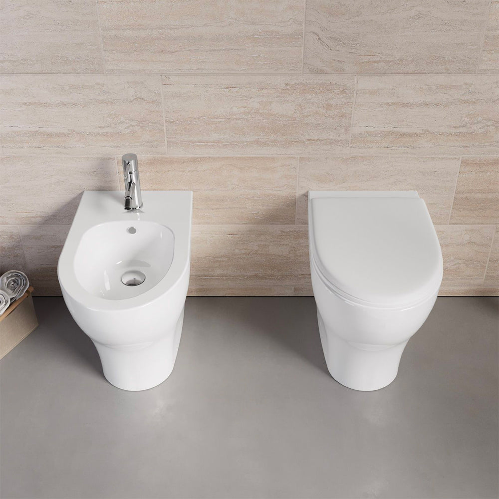 Sedile MDF poliesterato pratika bianco - chiusura normale — SEBA