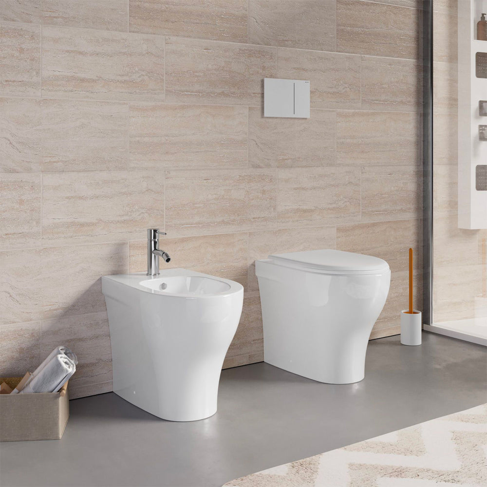 Sedile colato pratica bianco - chiusura normale — Sapal Copriwater