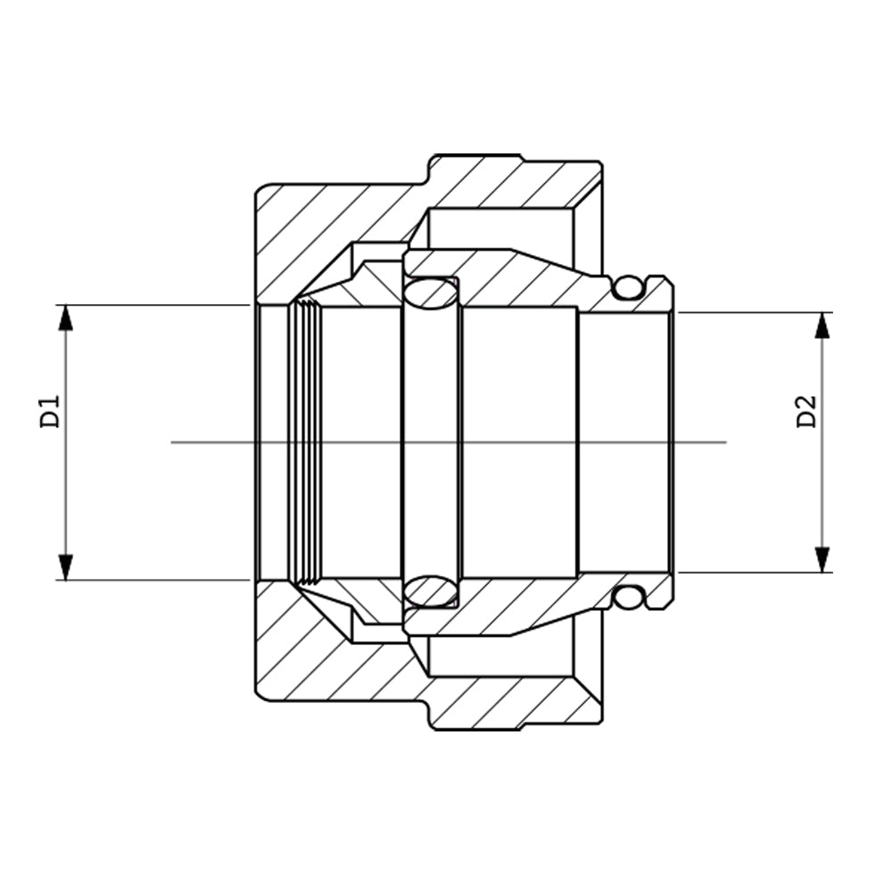 Raccordo rame a stringere TECO 3/4" x Ø14 mm