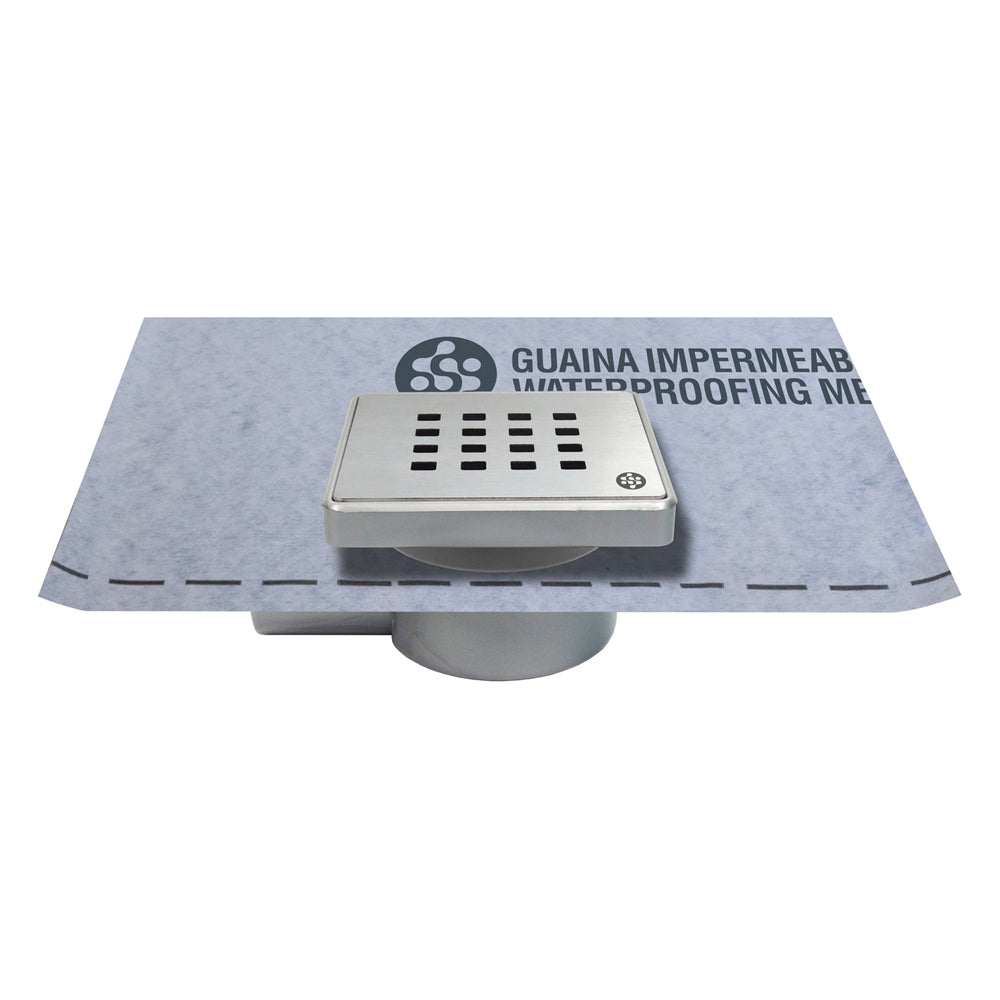 Chiusino 10x10 per doccia a pavimento + guaina 2mq — Stamplast